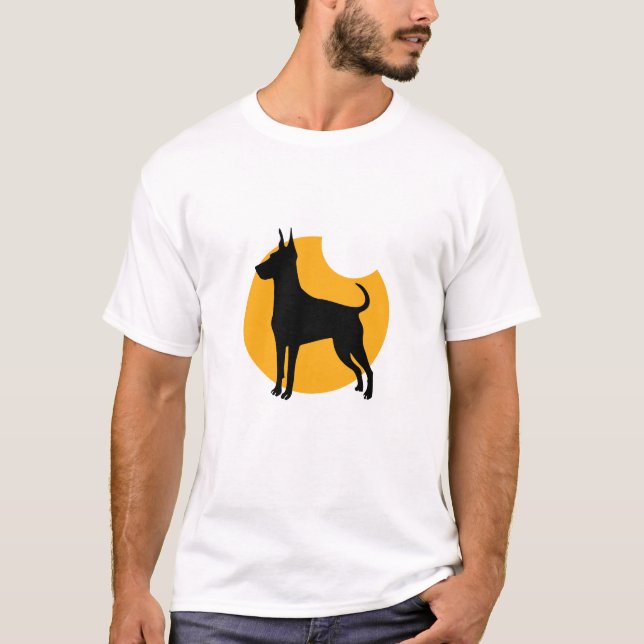 Camiseta Silhuette of a Dobermans (Frente)
