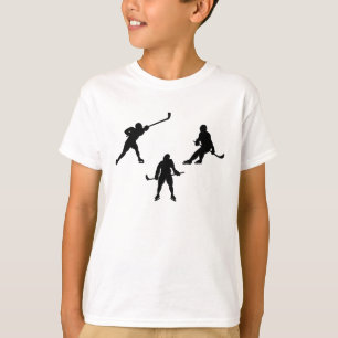 Camiseta Silhute de jogador de hóquei no gelo presente des