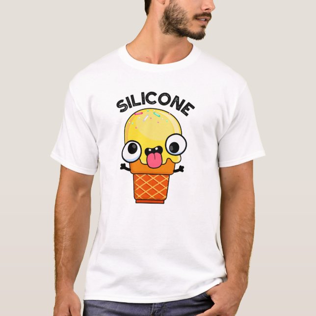 Camiseta Silicone Funny Sorvete Cone Pun (Frente)