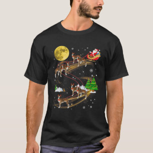 Camiseta Silken Windhound Rena de Natal Cavalgando o Papai