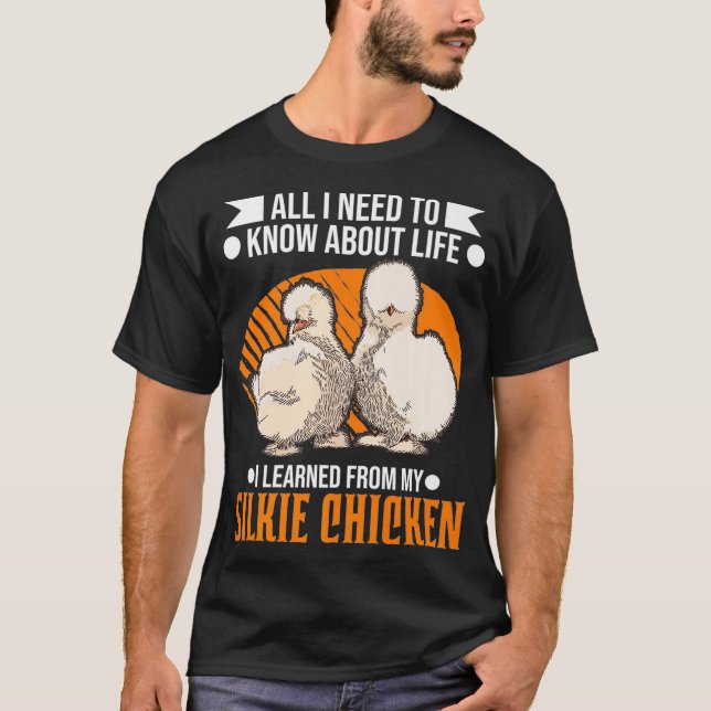 Camiseta Silkie Chicken diz engraçado (Frente)