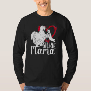 Camiseta Silkie Mama Silk Chicken Mãe Farmer Galinha Sensív