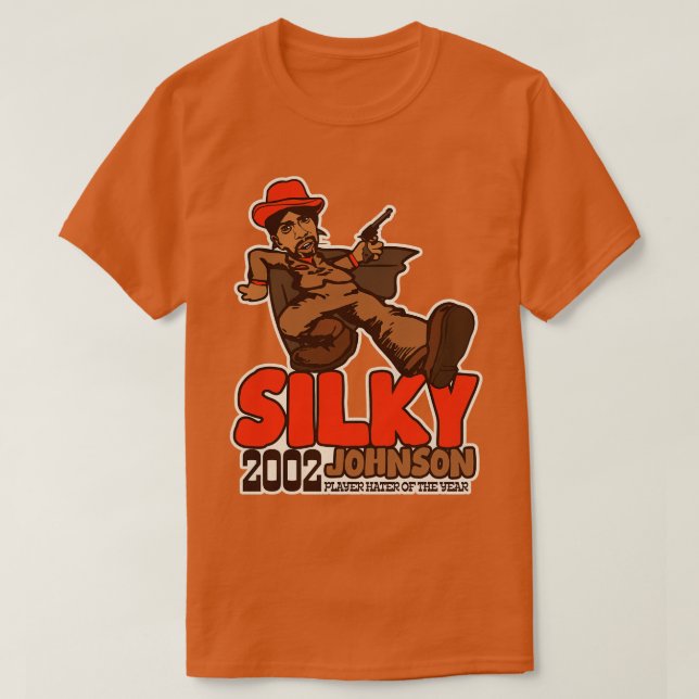 Camiseta Silky Johnson Pimp Walk Playa Hater Ball (Frente do Design)