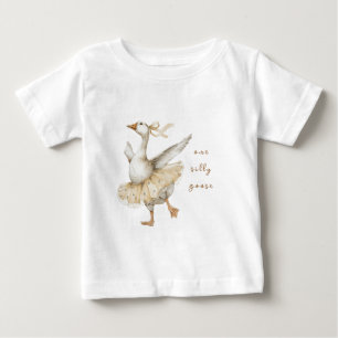 Camiseta Silly Goose 3º Aniversário Aquarela