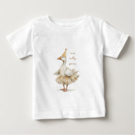 Camiseta Silly Goose 3º Aniversário Aquarela Amarela