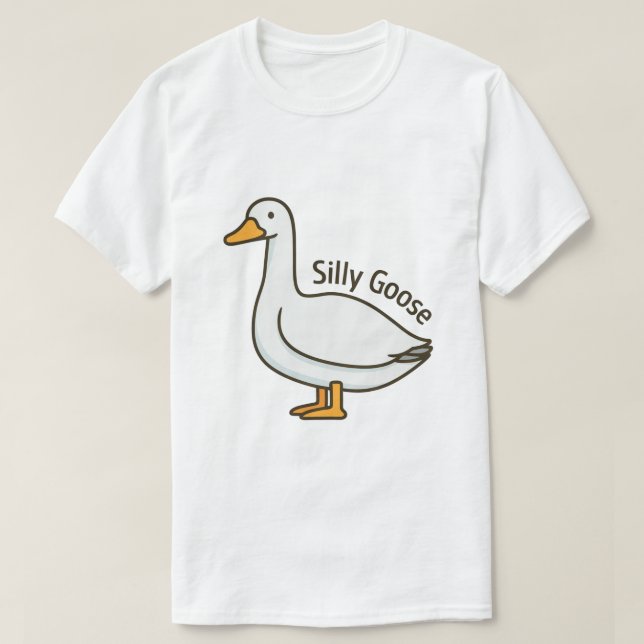 Camiseta Silly Goose Funny Cartoon Goose (Frente do Design)