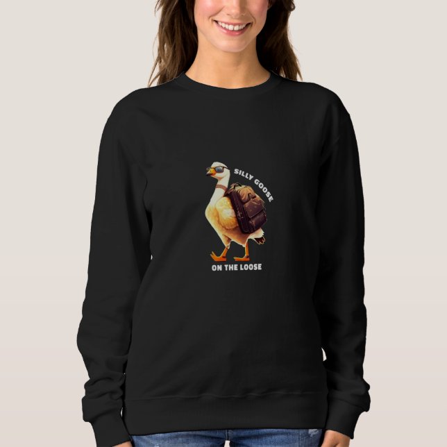 Camiseta Silly Goose On The Loose Cute Bird Boys Girls (Frente)
