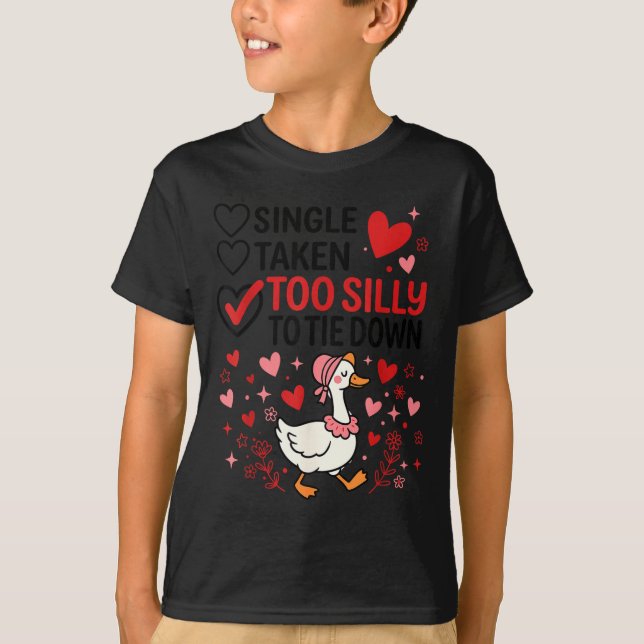 Camiseta Silly Goose Romantic Status Funny Love Life Dating (Frente)