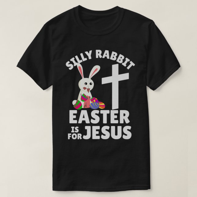 Camiseta Silly Rabbit Easter is for Jesus Premium  (Frente do Design)