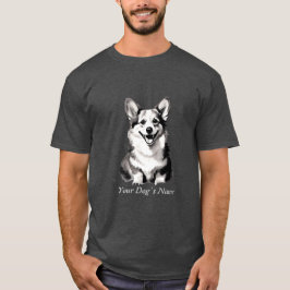 Camiseta Silohuette Preto e Branco do Melhor Amigo Corgi