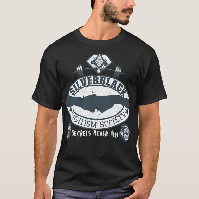 Camiseta Silver Black Pugilism Society Silverback Gorilla (Frente)