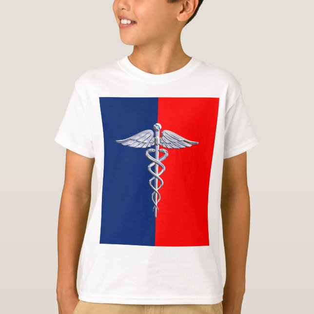 Camiseta Silver Caduceus Medical SymLeague (Frente)