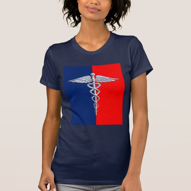 Camiseta Silver Caduceus Medical SymLeague (Frente)