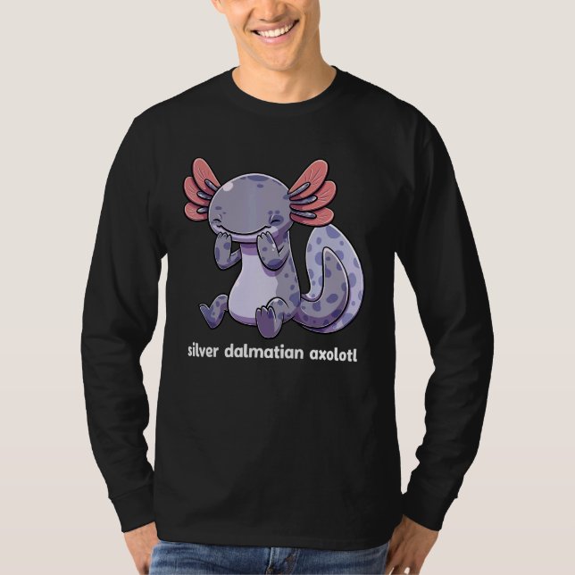 Camiseta Silver Dalmatian Axolotl Melanoid Mexican Salamand (Frente)