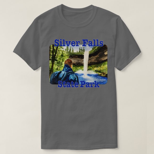 Camiseta Silver Falls State Park, Oregon (Frente do Design)