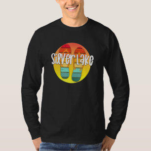 Camiseta Silver Lake Indiana Retro Flipflop Sunset Graphic