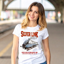Camiseta Silver Link - LNER Class A4 2509 Steam Train Loco