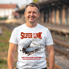 Camiseta Silver Link - LNER Class A4 2509 Steam Train Loco