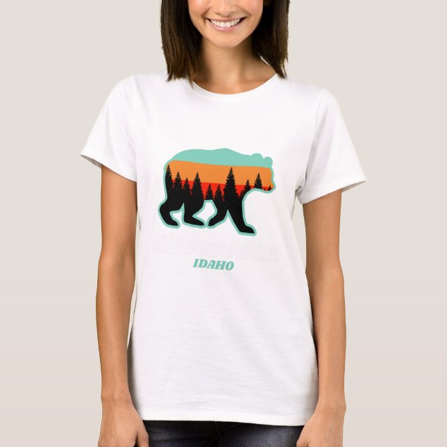 Camiseta Silver Mountain Idaho - Urso de Snowboard (Frente)