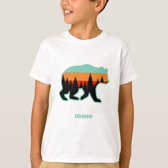 Camiseta Silver Mountain Idaho - Urso de Snowboard (Frente)