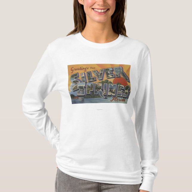 Camiseta Silver Springs, Florida - grandes cenas 2 da letra (Frente)