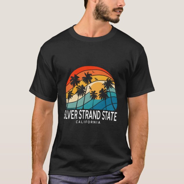 Camiseta Silver Strand State Beach California Tropical Beac (Frente)