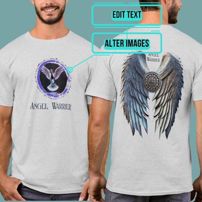 Camiseta Silver Warrier Angel Wings (Be an inspiration to those around you with an "angelic" presence.)