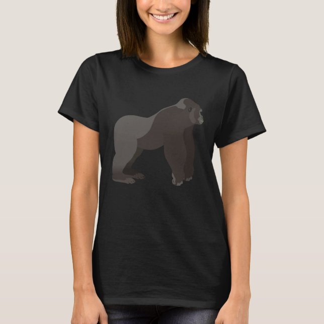 Camiseta Silverback Gorilla Silver Primate Ape 2 (Frente)