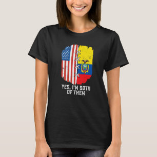 Camiseta Sim, ambos são metade americana do Equatorio