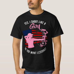 Camiseta Sim, atiro como uma loja de garotas