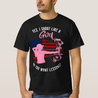 Camiseta Sim, atiro como uma loja de garotas