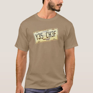 Camiseta Sim Chef Vintage - Placa de Número de Licença de