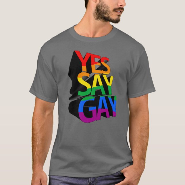 Camiseta Sim, diga gay (Frente)