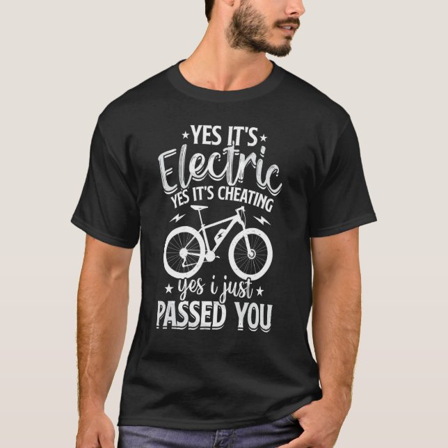 Camiseta Sim, é elétrico, é trair a E-Bike Eletri (Frente)