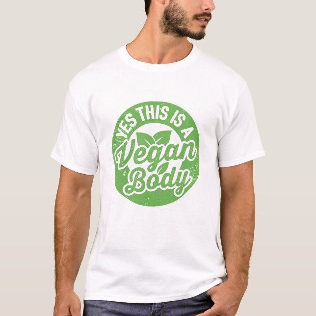 Camiseta Sim, este é um corpo vegetariano (Frente)