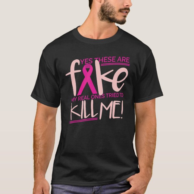 Camiseta Sim, Estes São Falso Os Meus Verdadeiros Tentaram  (Frente)