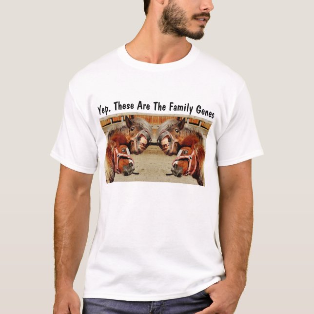 Camiseta Sim. Estes São Os Genes Familiares (Frente)