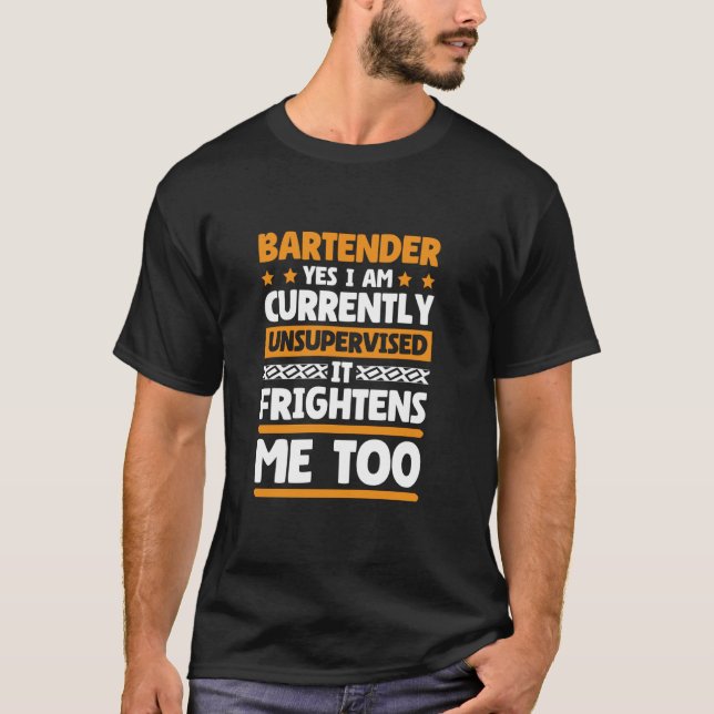 Camiseta Sim, estou sem supervisão do Bartender e Bart (Frente)