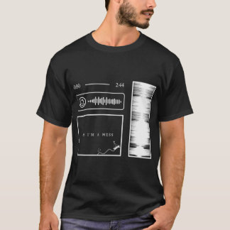 Camiseta Sim, Estou uma Bagunça Gráficos de Áudio (C/Código