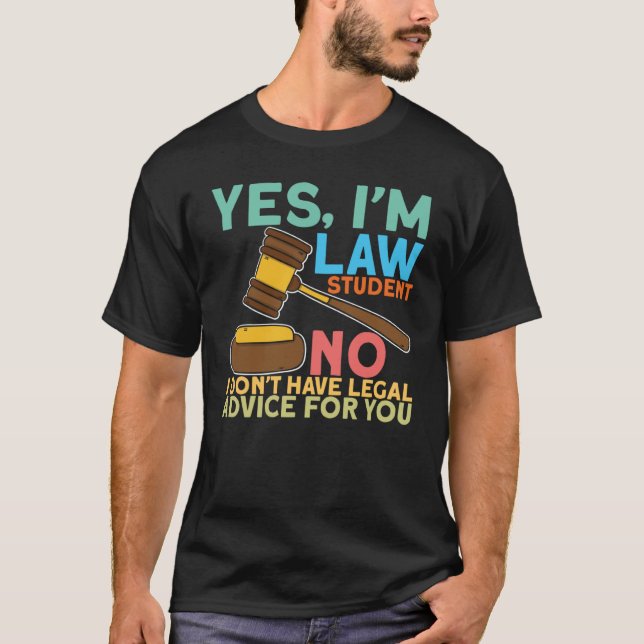Camiseta Sim Estudante de Direito do Im por Aspirar Advogad (Frente)