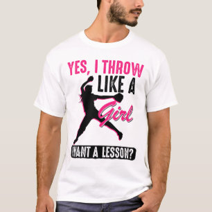 Camiseta Sim, Eu Arremesso Como Uma Garota Lindos Arremessa