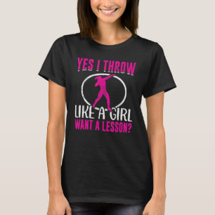 Camiseta Sim, Eu Arremesso Como Uma Garota Putter Pista E C