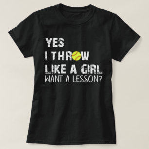 Camiseta Sim, eu atiro como uma garota engraçada