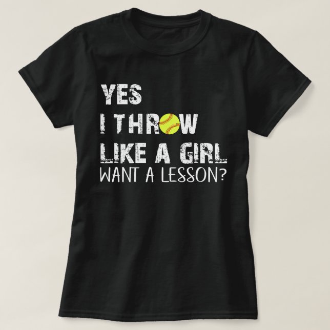Camiseta Sim, eu atiro como uma garota engraçada (Frente do Design)
