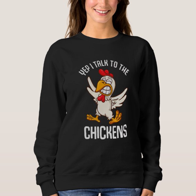 Camiseta Sim, eu converso com galinhas Agricultor  (Frente)