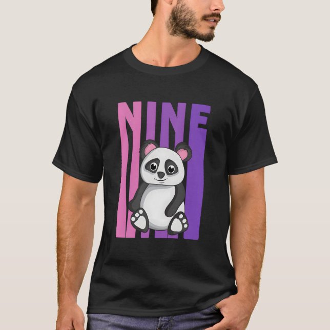 Camiseta Sim EU ESTOU 9 Tema Panda 9º Pi (Frente)