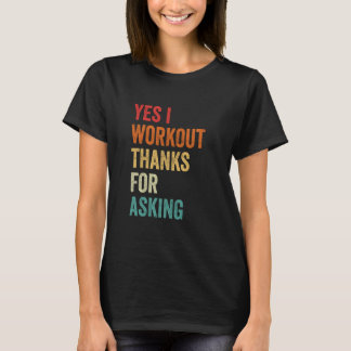 Camiseta Sim, eu faço exercícios  Gráfico de músculo sarcás