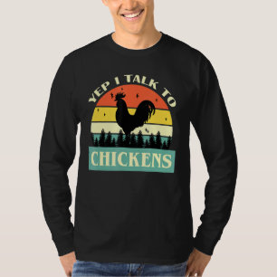 Camiseta Sim, eu falo com galinhas Galinha fofa para homens