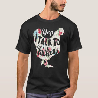 Camiseta Sim, Eu Falo Com Galinhas Na Agricultura De Galinh