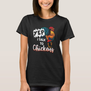Camiseta Sim, eu falo com galinhas Proprietários de galos e